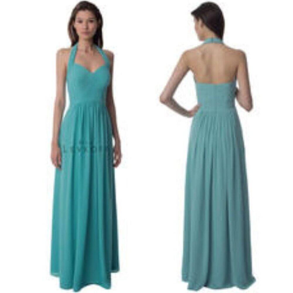 Bill Levkoff 990 Dress Size 8 Halter Ruched Sleeveless